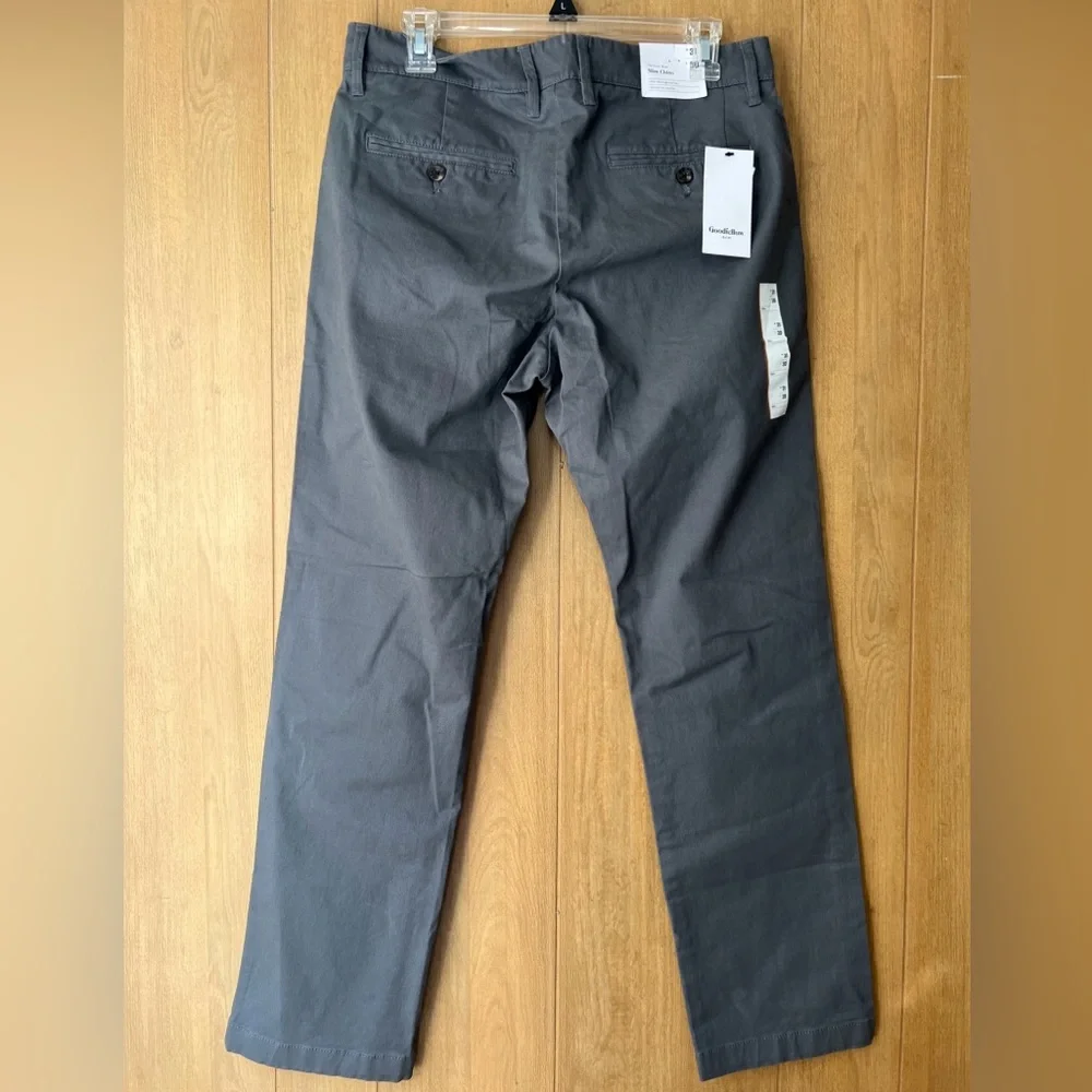 Goodfellow &Co Chino Pants Men’s 31x30 Gray The Every Wear Slim Straight Leg
